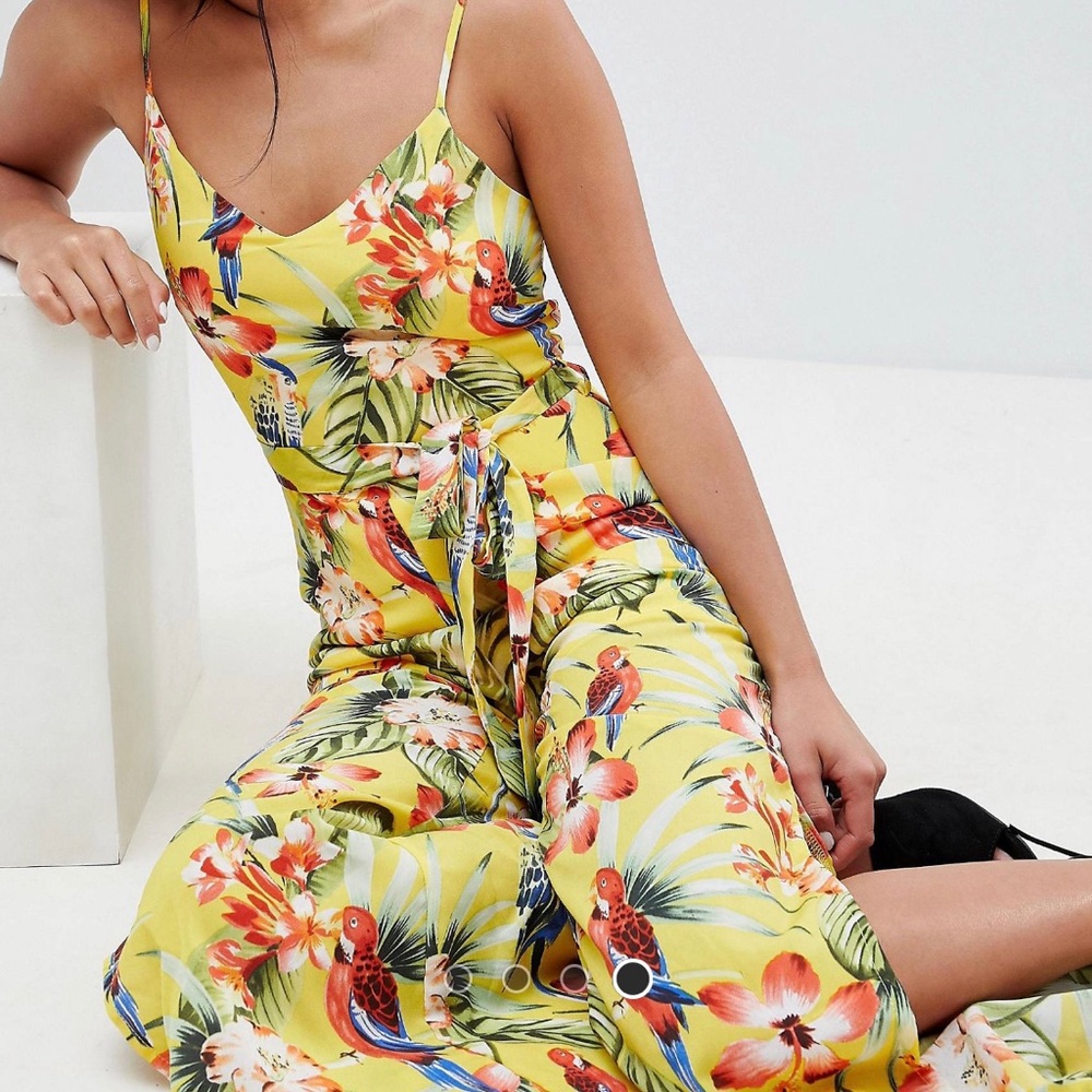 Parisian Tropical print cami Jumpsuit *Petite*